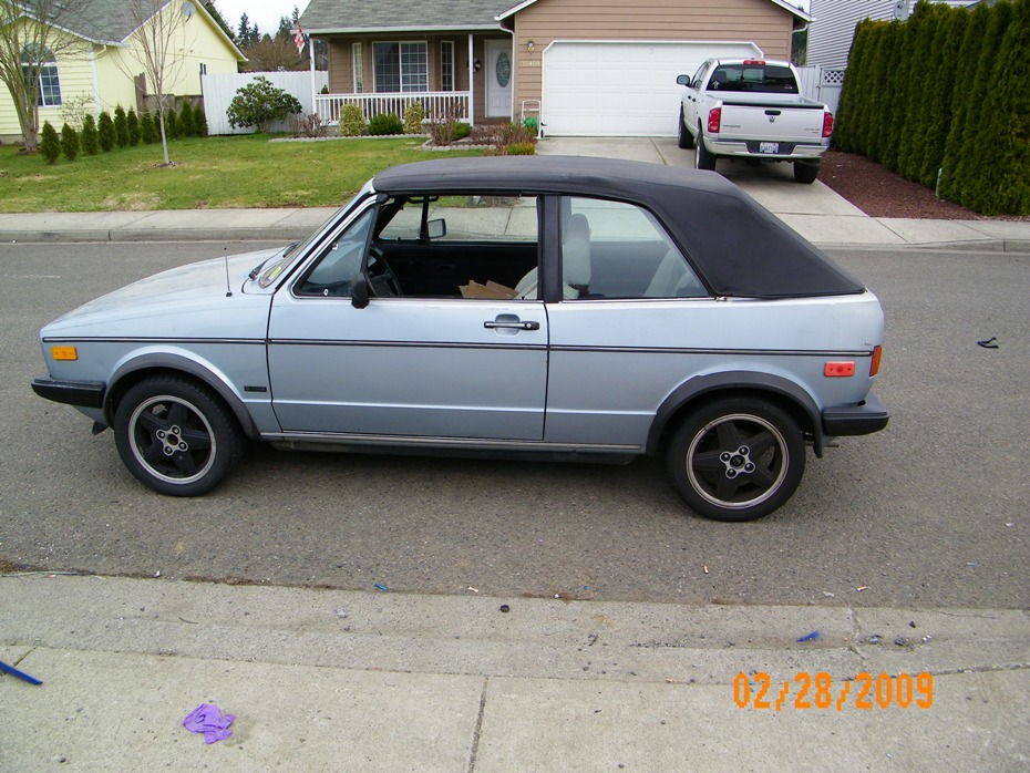 1981, with short shift kit, weighted shift rod, scirocco shifter and front sway bar, upper and lower front braces, euro bumpers, prothane bushings for suspension and steering rack, k&amp;n, g-grind cam, adjustable cam gear, and full 2 1/4 exhaust from cat back.  still need a few things but it is fun to drive and was only $250 when i bought her 3 years ago.